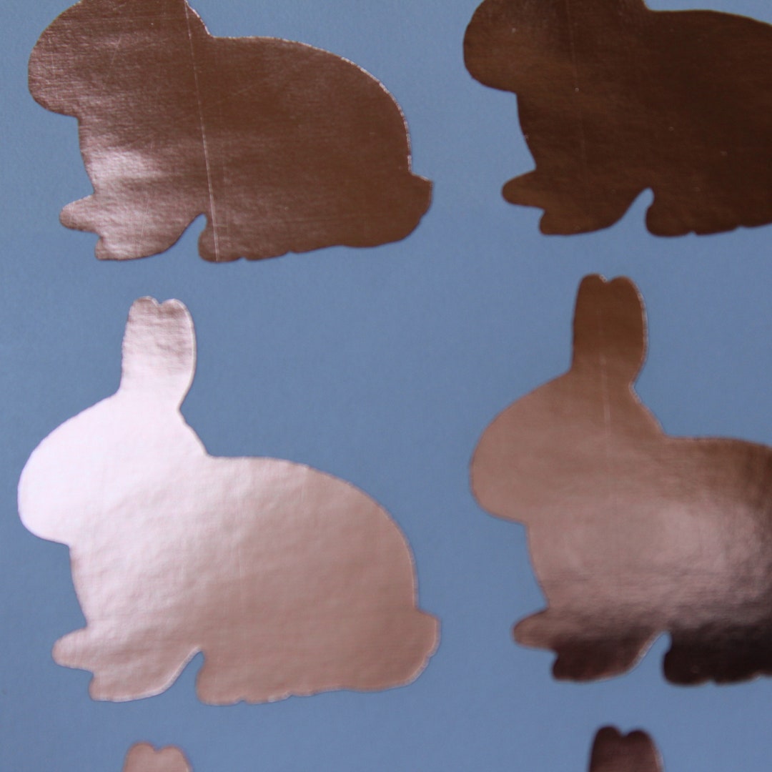Rose Gold Foil Baby Bunny Rabbit Sticker Envelope Seals, Wedding Decor ...