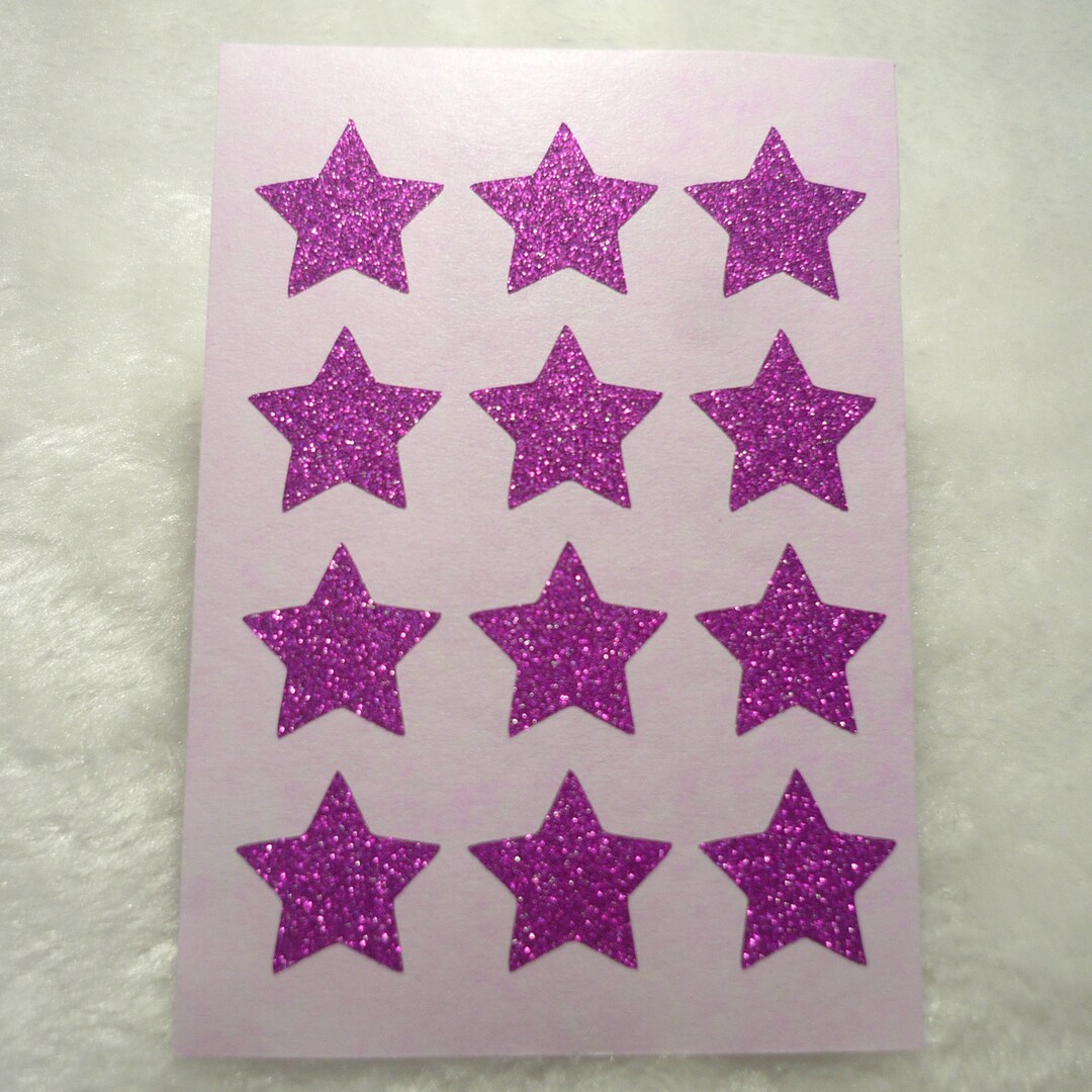 Pink Glitter Star Sticker Silver Rose Gold Glitter Envelope Etsy
