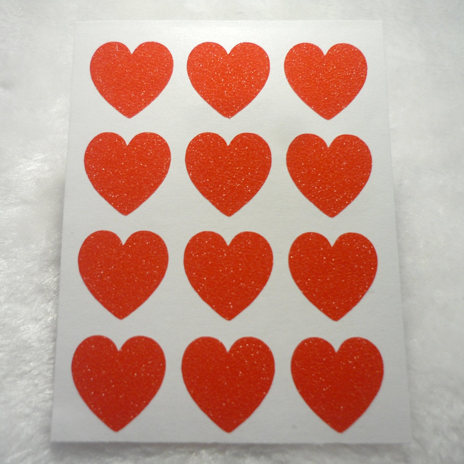 Red Glitter Heart Stickers brillantes sellos de sobre Etsy España