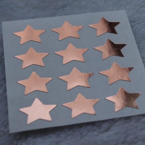 Rose gold Folie funkeln Stern Aufkleber Umschlag Dichtungen, Hochzeit Dekor, Geschenk-Verpackung liefert
