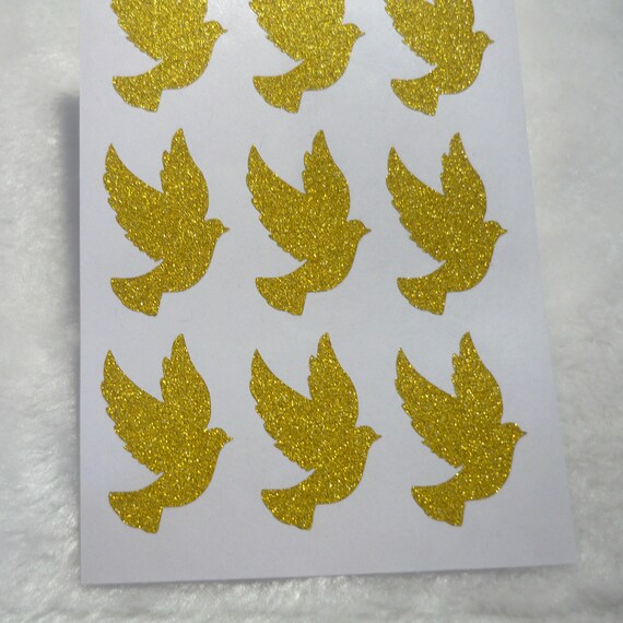 Gold Glitter Stickers Envelope Seals Paper Sticker 1 inch Round