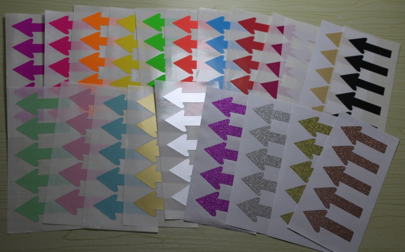 5x2.5cm Multi 21colors arrow stickers and labels 105pcs Envelope Seals