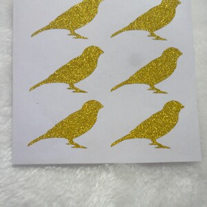 Petit oiseau or brillant autocollant Silver Rose or paillettes enveloppes, décor de mariage, autocollant de mur, fournitures d’emballage cadeau