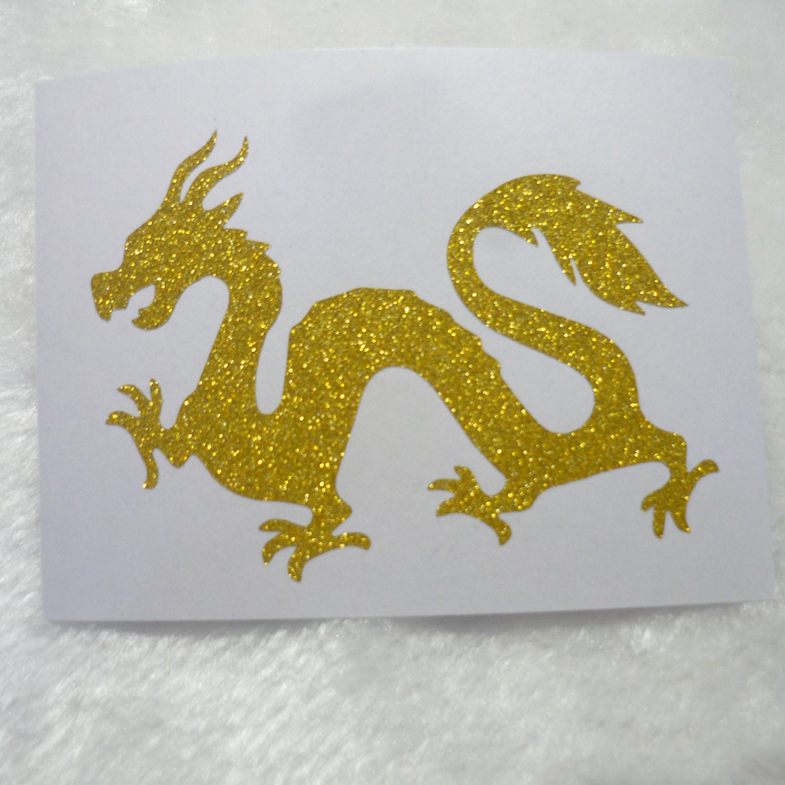 Chinese Dragon Gold Glitter Sticker Label Silver Rose Gold Glitter ...