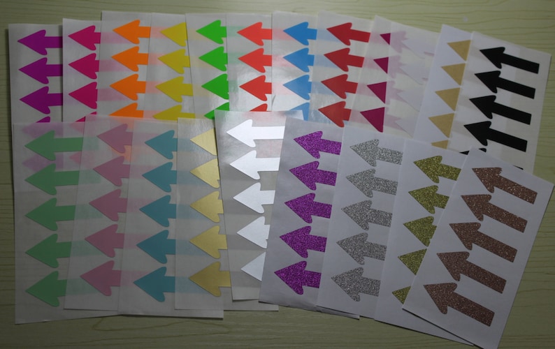 5x2.5cm Multi 21colors arrow stickers and labels 105pcs Envelope Seals