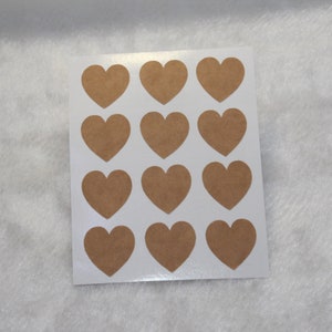 Natuurlijke Brown Kraft Small Heart Gekleurde Stickers Aangepaste Envelop zeehonden