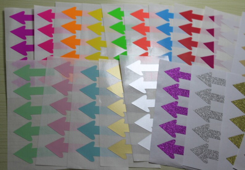5x2.5cm Multi 21colors arrow stickers and labels 105pcs Envelope Seals