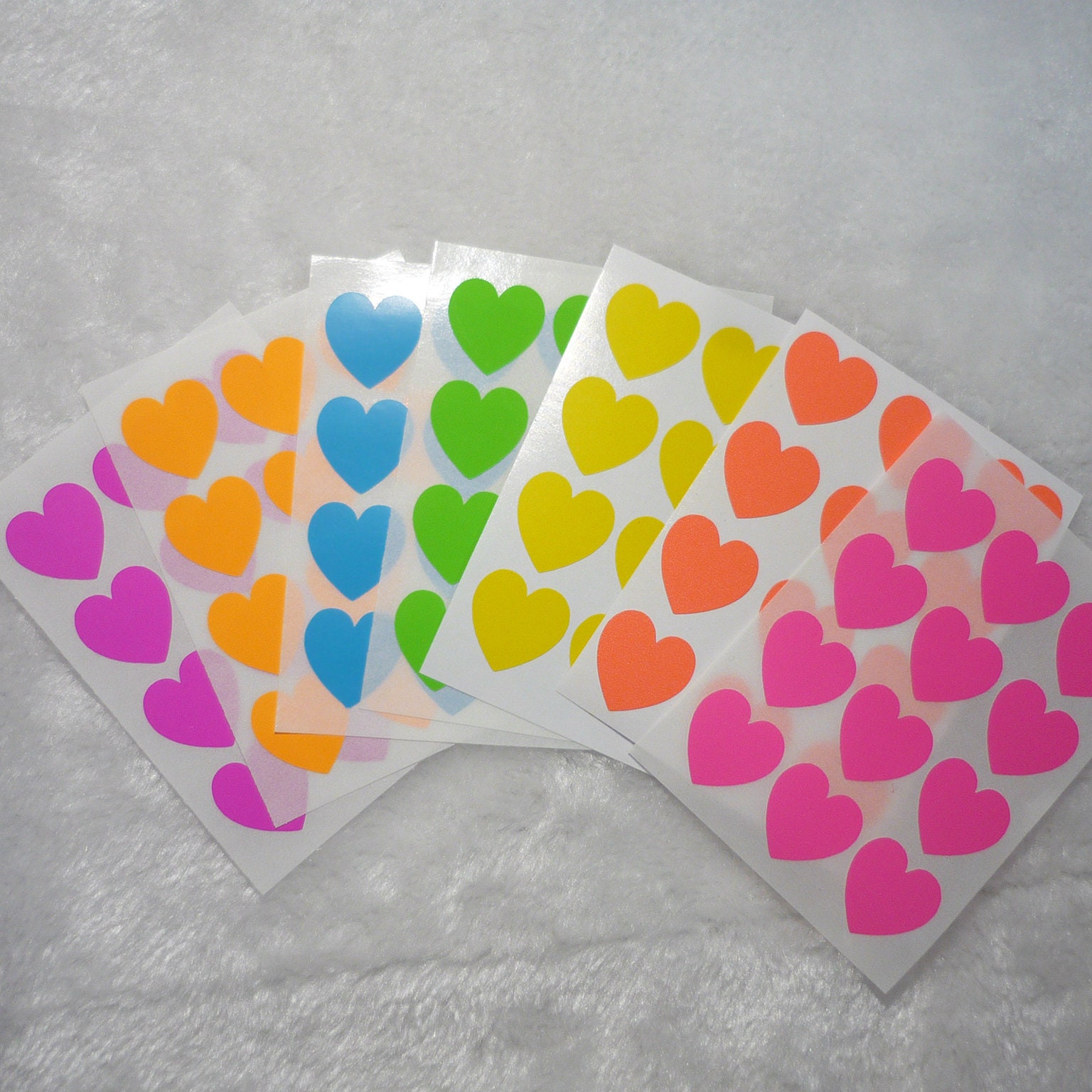 Mini Hearts Sticker Sheet  8 Colours – Blue Moon Paper