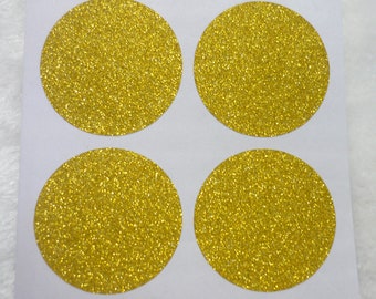 Gold glitter round stickers, envelope seals, paper label, letter seal, wedding invitation seals, invites