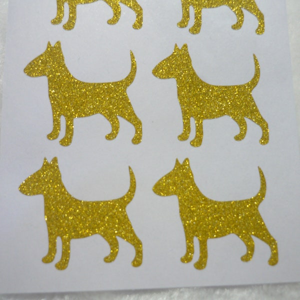 Bull terrier gold glitter sparkly sticker label Silver Rose gold glitter envelope seals, wedding decor, gift packaging supplies