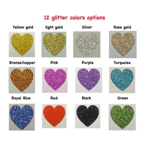 Rose Gold Glitter Heart Stickers Gold Silver Glitter Envelope Seals