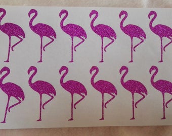 Etykieta z brokatem Flamingo Pink - zaproszenia na przyjęcie, brokatowe uszczelki na koperty, dekoracje ślubne, materiały do pakowania prezentów