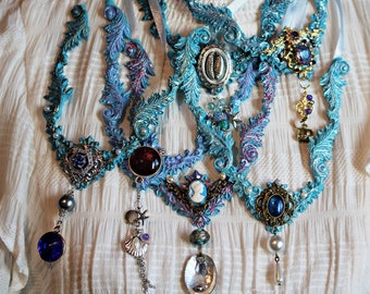 To choose from, unique Ltex ornament mermaid necklace with sea finds ~Neptune's Daughter III~