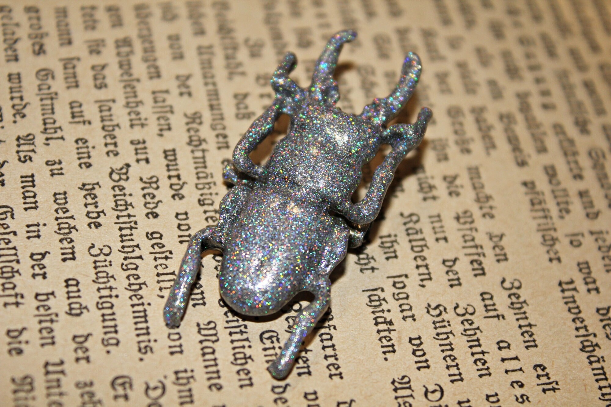 Lucanus Cervus Holographic Edition Glitter Glitter Stag Etsy