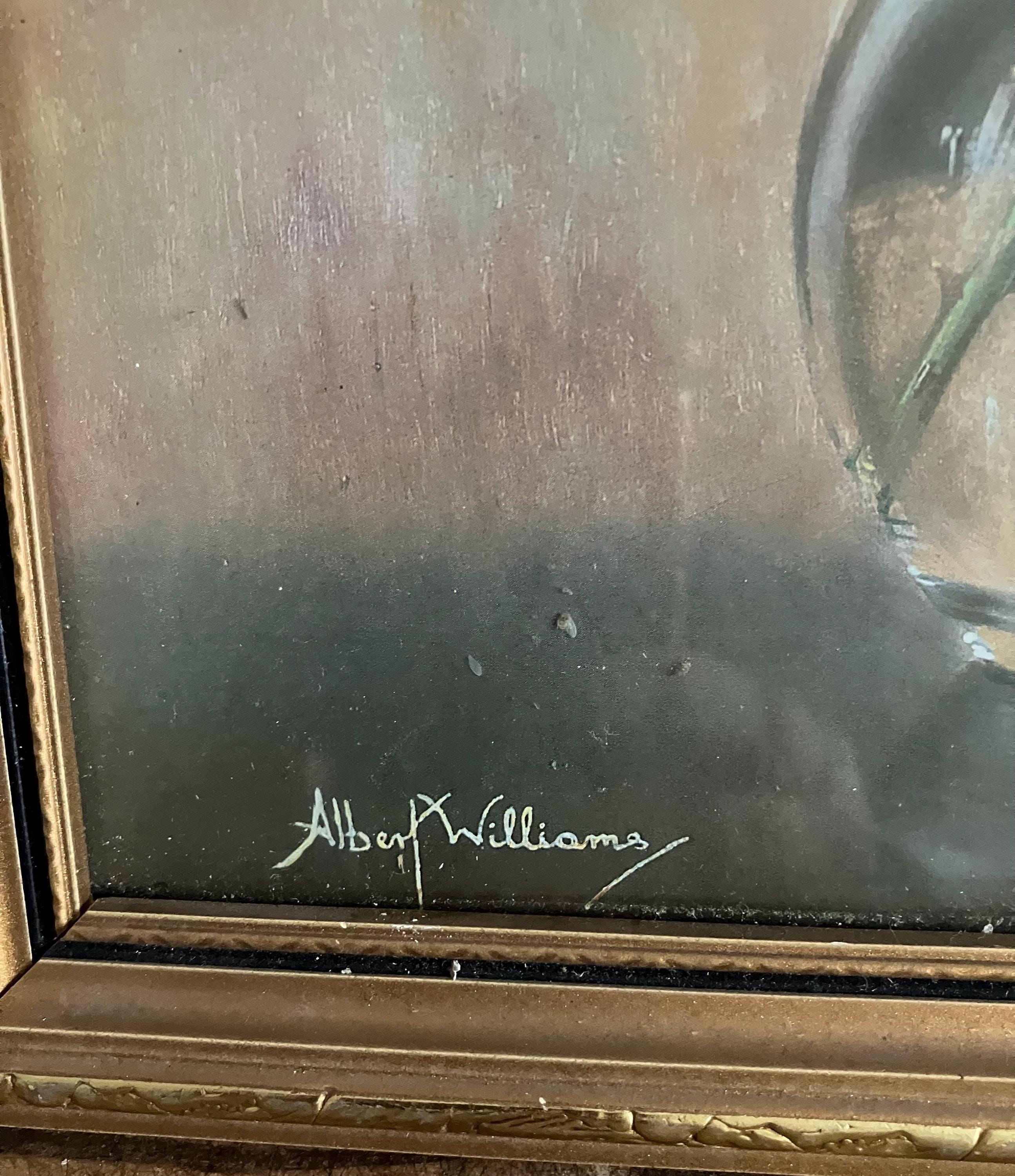 ヴィンテージ アルバートウイリアムス 絵画 額縁付き 静物画 花 薔薇 レトロ il_fullxfull.7248557577_2xok.jpg
