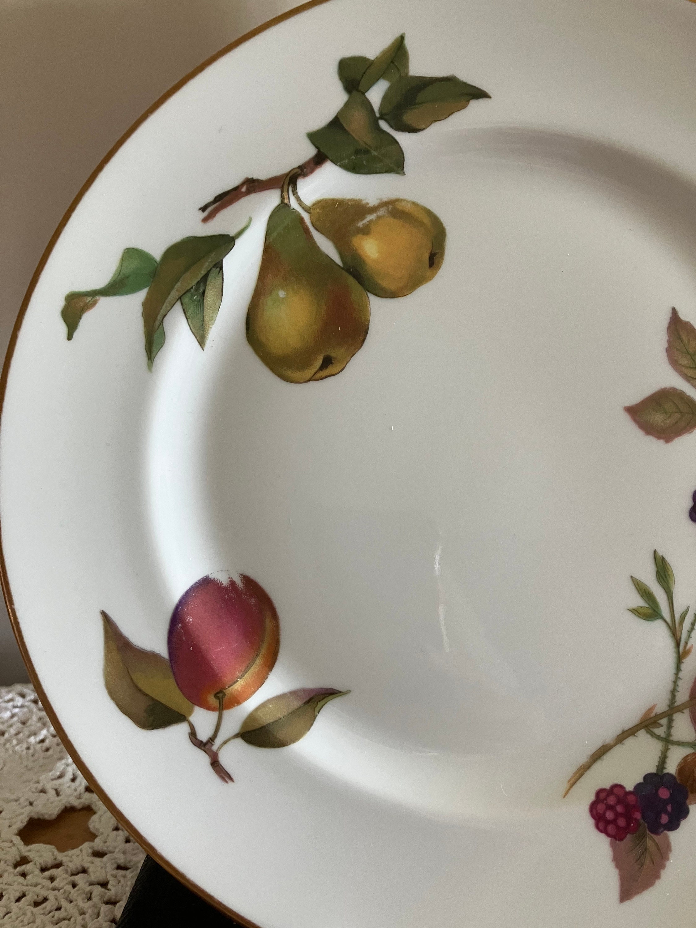 Royal Worcester Evesham Luncheon Plates Etsy UK