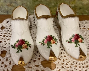 Royal Albert Old Country Roses decorative shoe Made in England