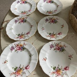 Royal Crown Derby tea plates Derby Posies. Made in England