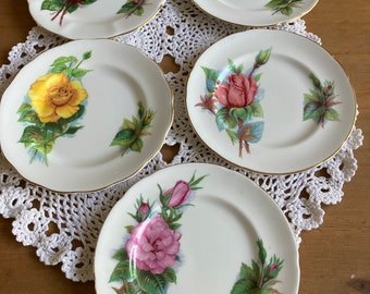 Vintage Harry Wheatcroft Roses tea plates