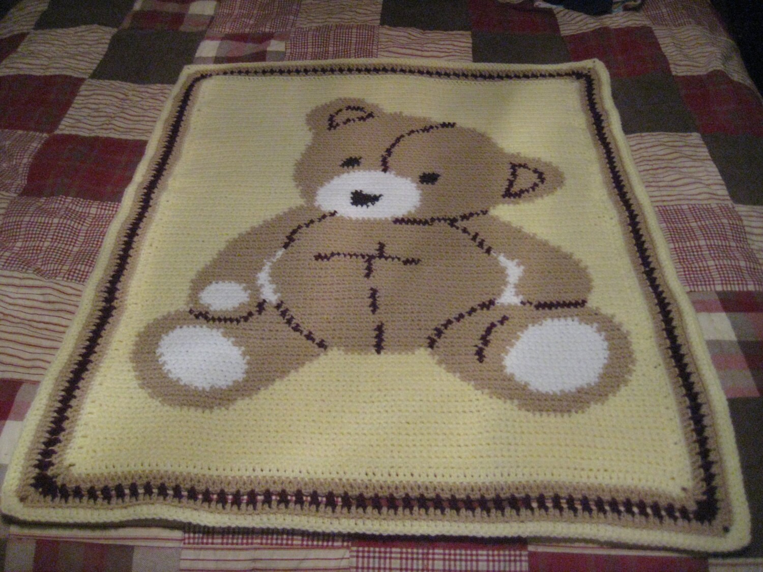 Teddy Bear Baby Blanket Etsy