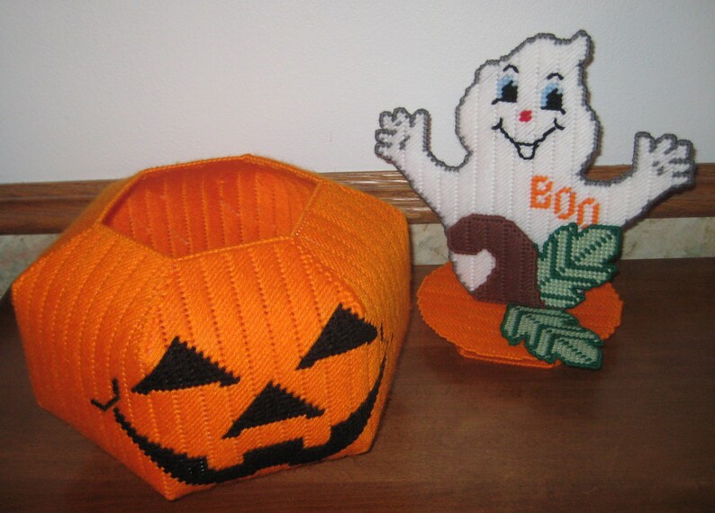 Large Halloween Pumpkin/Ghost Candy dish Etsy