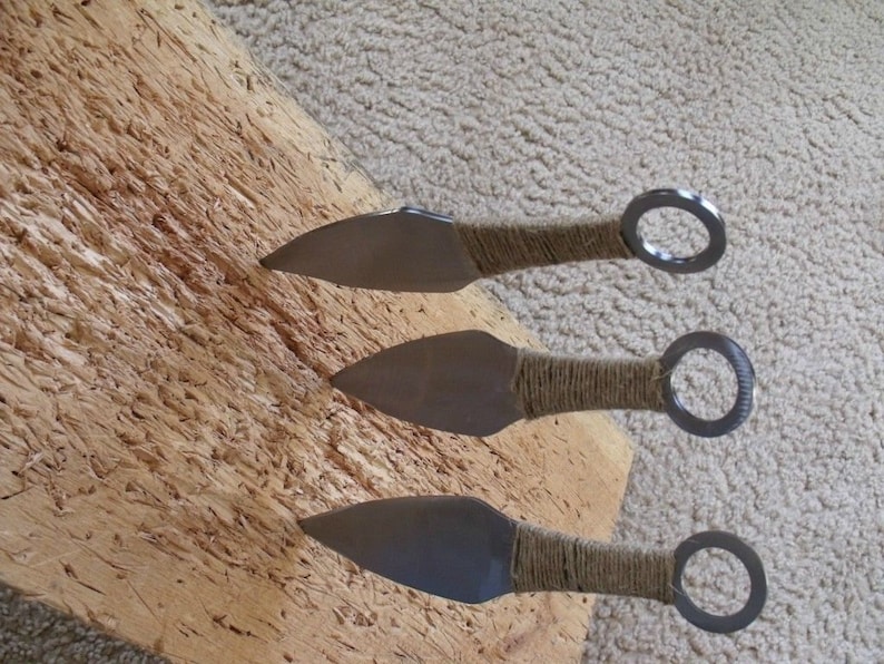 Kunai Style Throwing Knife Set of 3 Throwing Knives Etsy