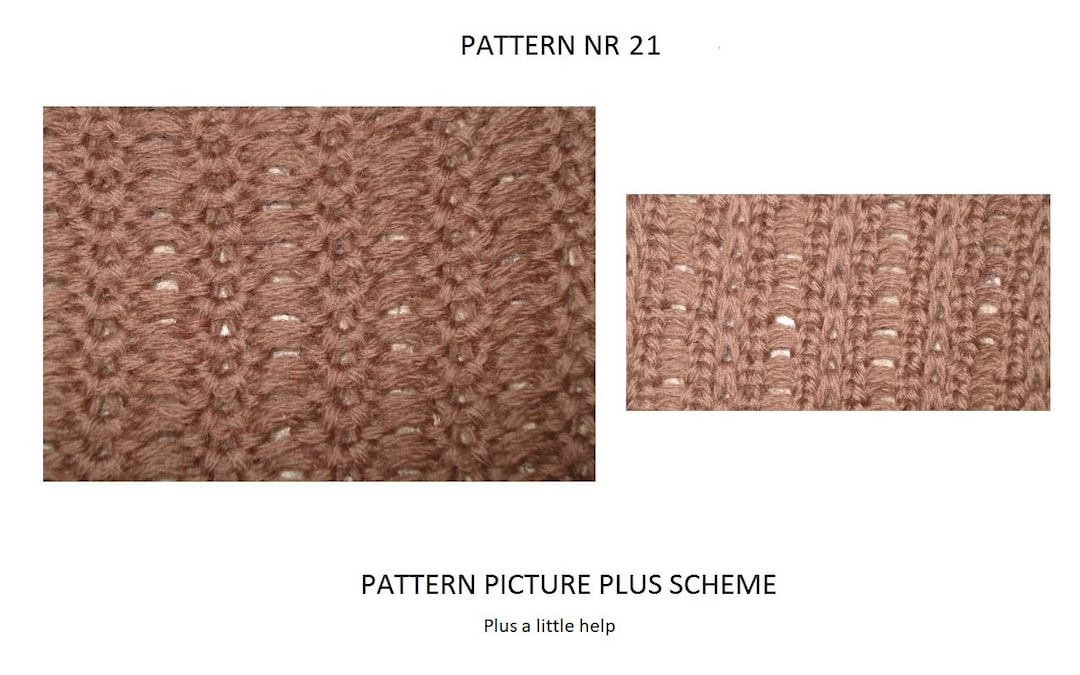 Machine Knit Pattern, VINTAGE Tuck Stitch Skip Stitch PATTERN for