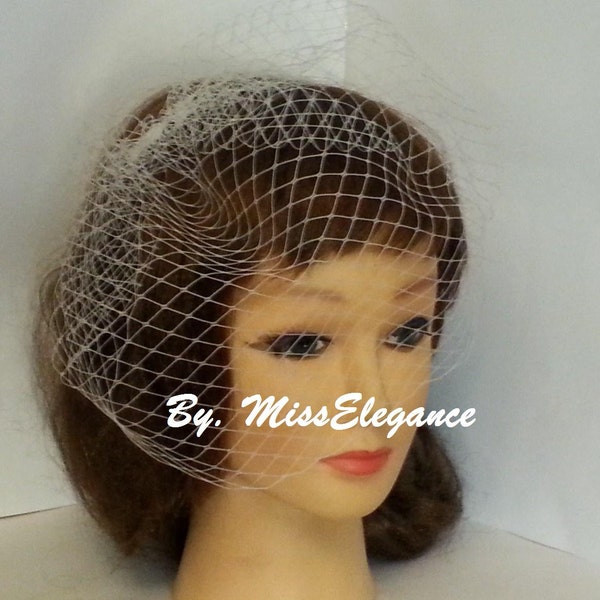 Birdcage vei with top comb Blusher veil, French,Russian Net Veil.Wedding blusher veil ,Bridal birdcage veil with  top comb,Hair accessory