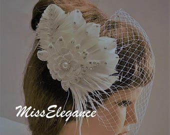Voile De Cage à Oiseaux, Fascinateur De Mariée, Fascinateur Gatsby, Fa