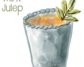 Mint Julep - Original Art Download, mint julep clip art, mint julep printable