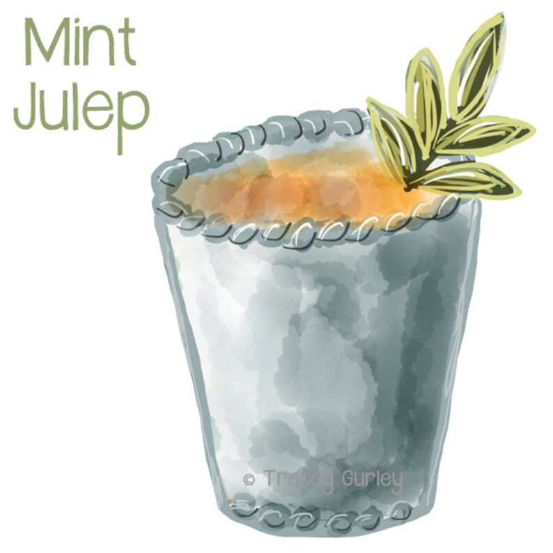 Mint Julep Original Art Download Mint Julep Clip Art Mint Etsy