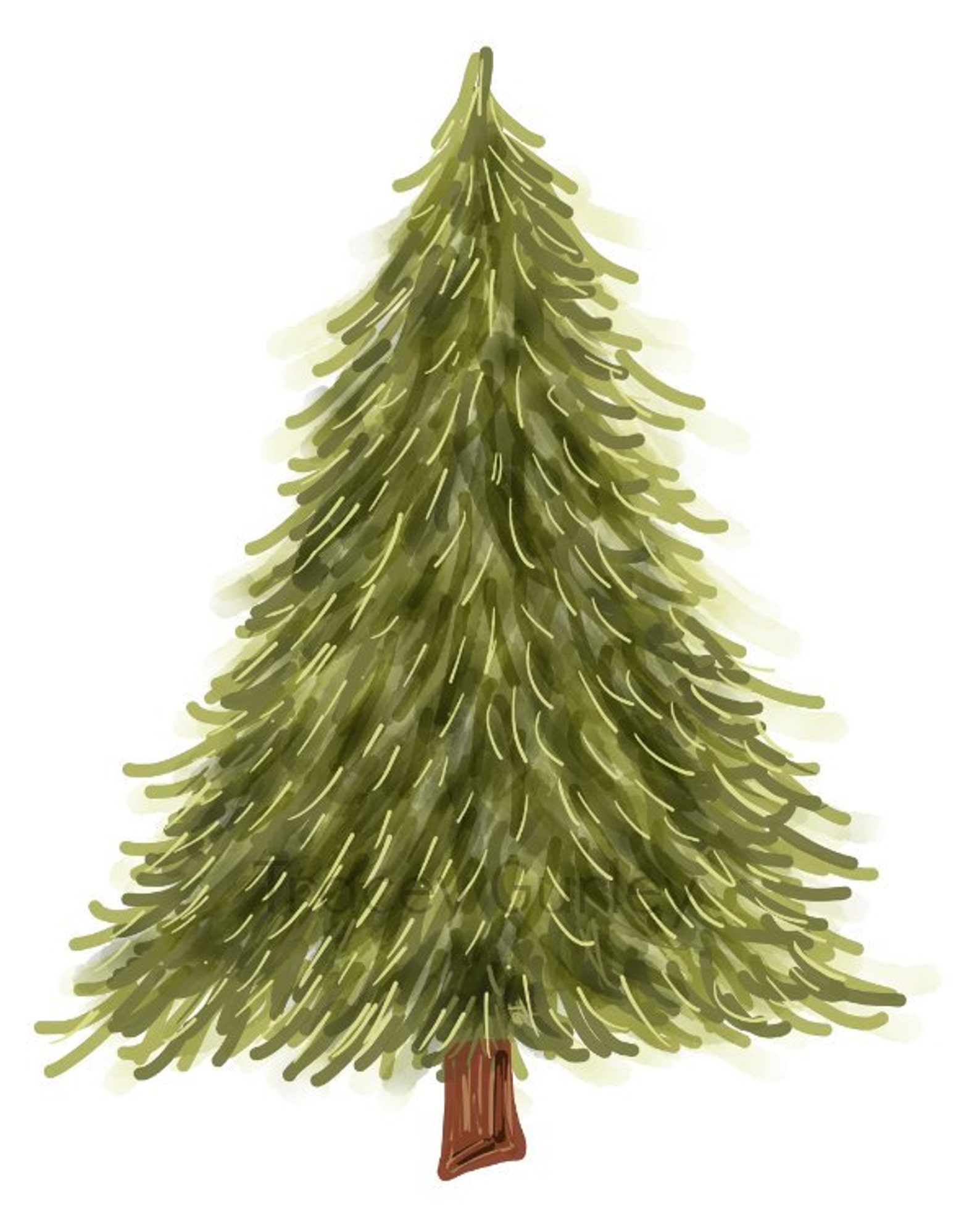 Christmas Tree With Ornaments and Without Ornaments Original Etsy