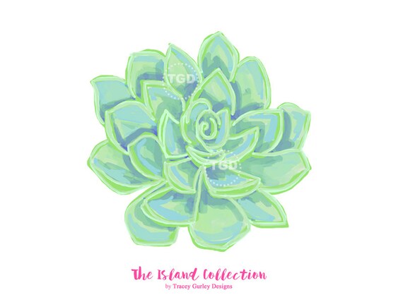 Download Succulent Clip Art Watercolor Succulent Clipart Cactus Etsy