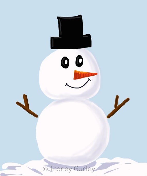 Snowman Clip Art Snowman Clipart Winter Clipart Snowman Etsy