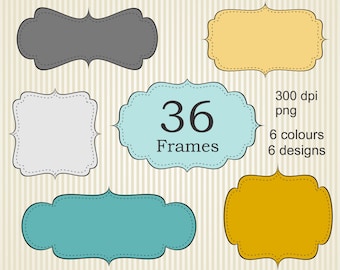 Digital Frames Clip Art, Scrapbook Elegant Frames - Instant Download - YDC113