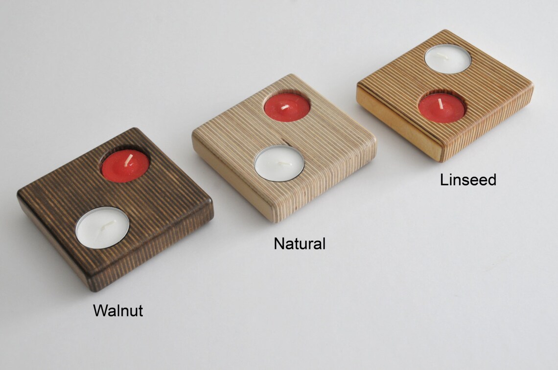 Handmade Plywood Tea Light candle Holder Etsy