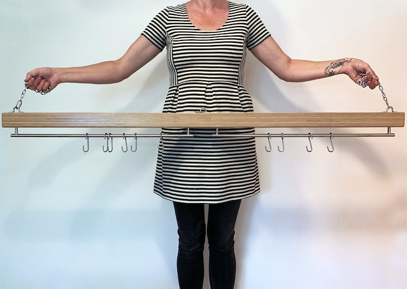 Handmade Baltic Birch Plywood 'Slim James' Hanging Pot Rack and/or Plant Hanger bild 2