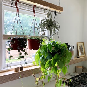 Handmade Baltic Birch Plywood 'Slim James' Hanging Pot Rack and/or Plant Hanger bild 5