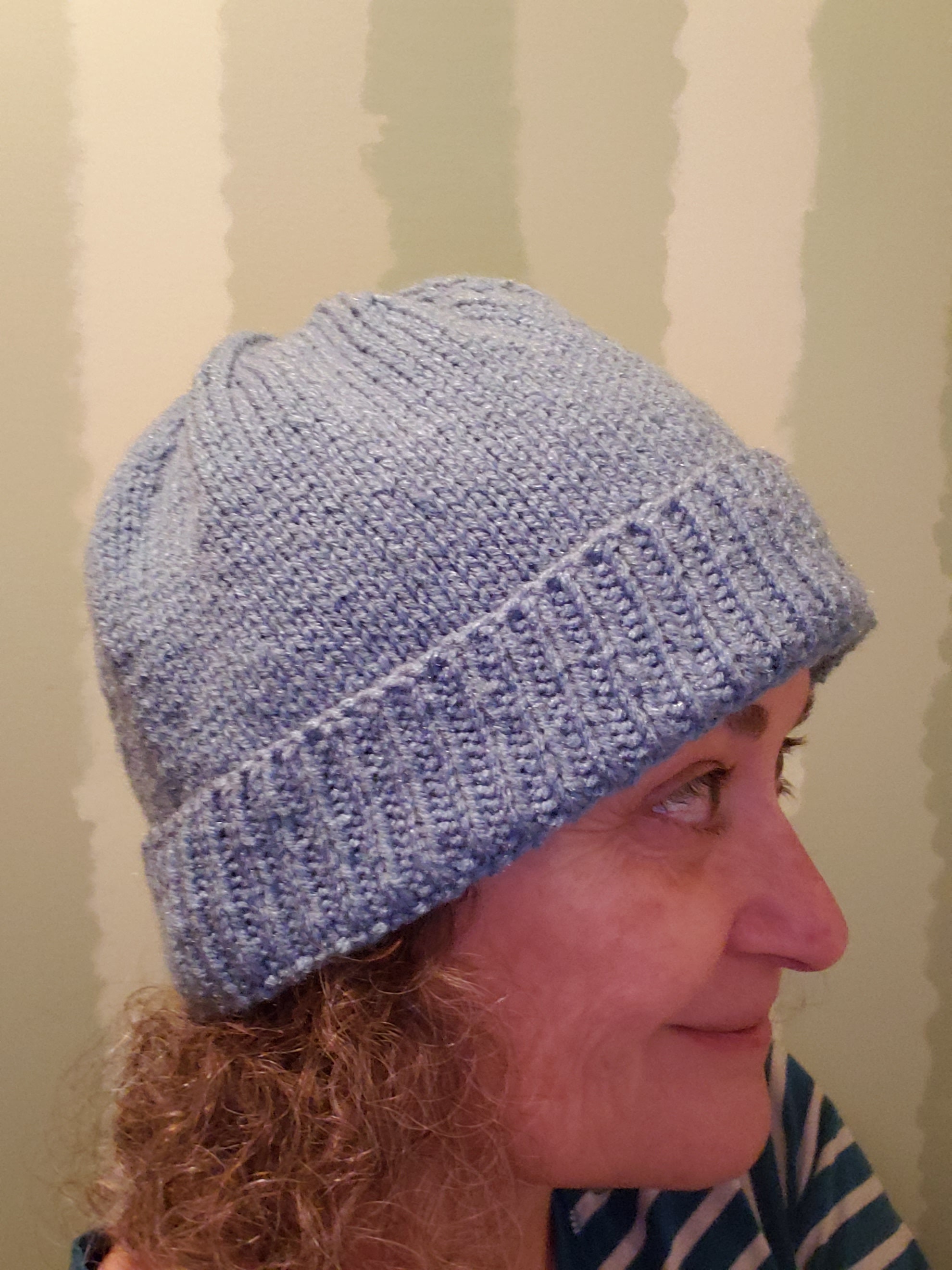 Pattern for simple EZ knitted beanie stocking cap Etsy