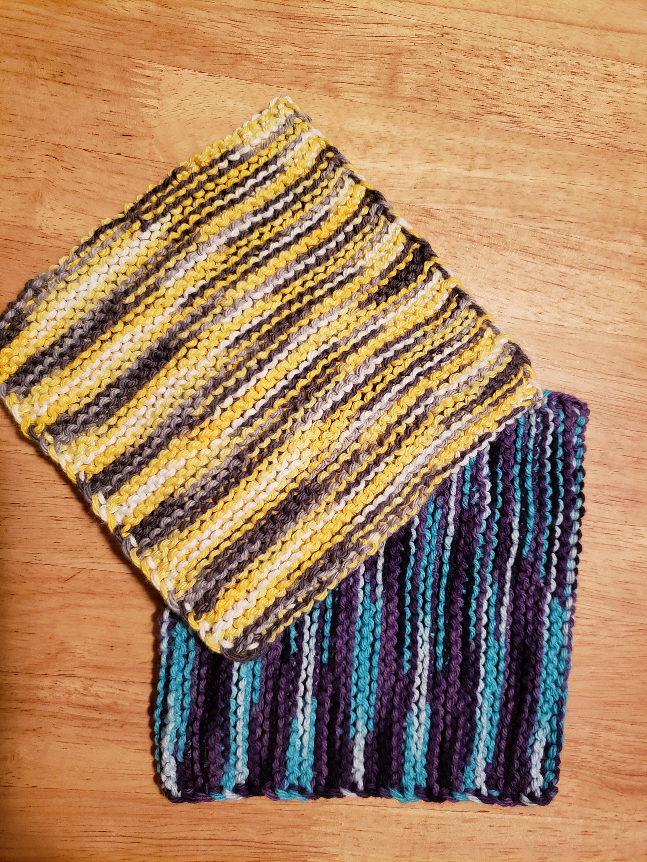 Pattern for simple knitted potholder with pictures Etsy