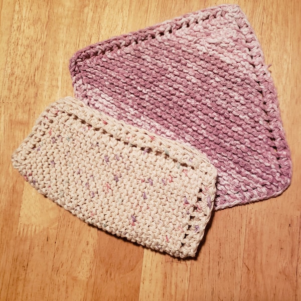 pattern for simple knitted dishcloth (with pictures) DIGITAL DOWNLOAD ONLY plus free ebook knitting tips/tricks/patterns