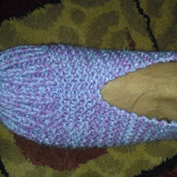 pattern for Ez knitted slippers with pictures (grandma's bedwarmers) DIGITAL DOWNLOAD ONLY plus free ebook knitting tips/tricks/patterns