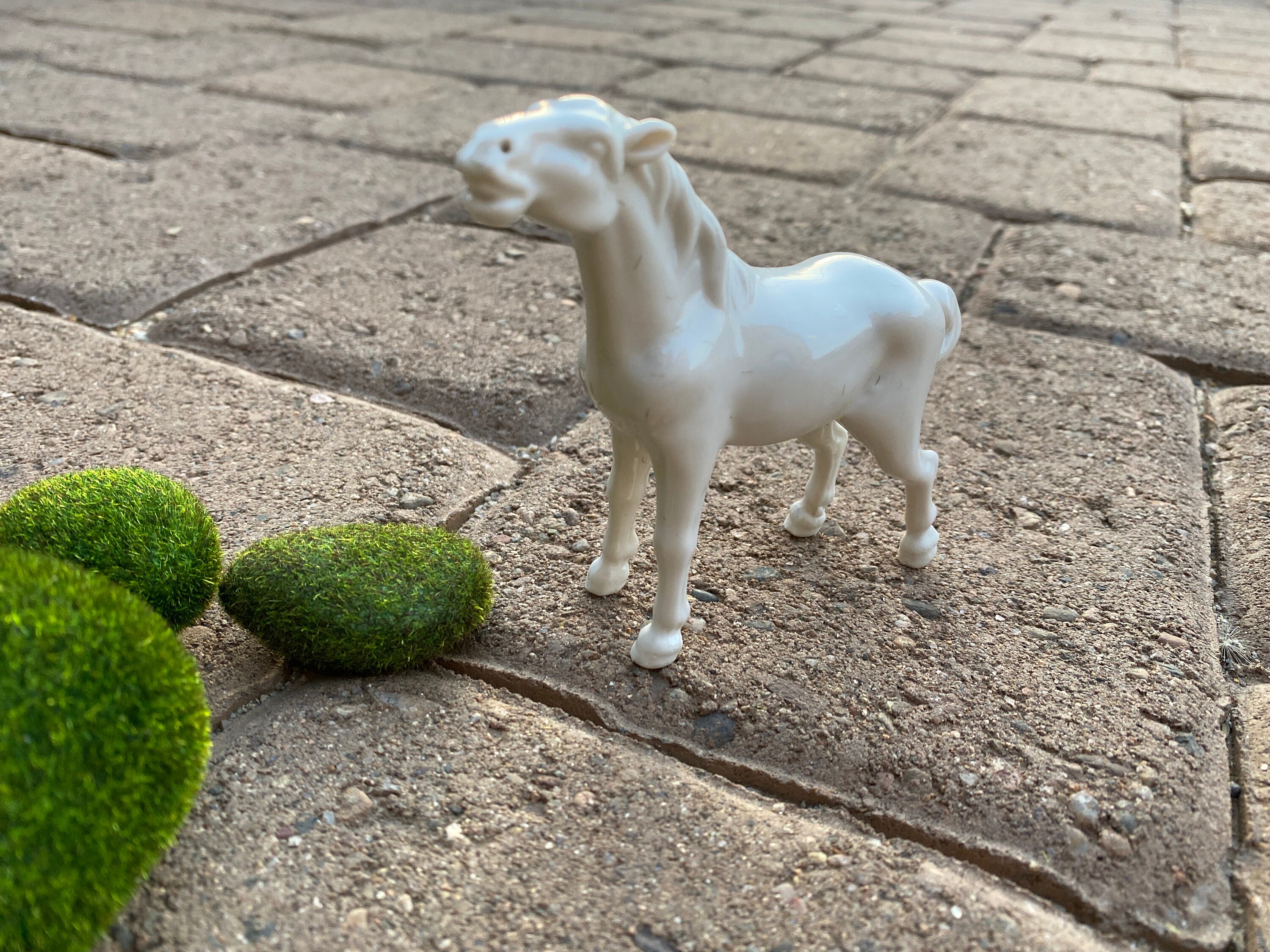 White Porcelain Horse Figurines. Vintage. Equestrian Mare Etsy