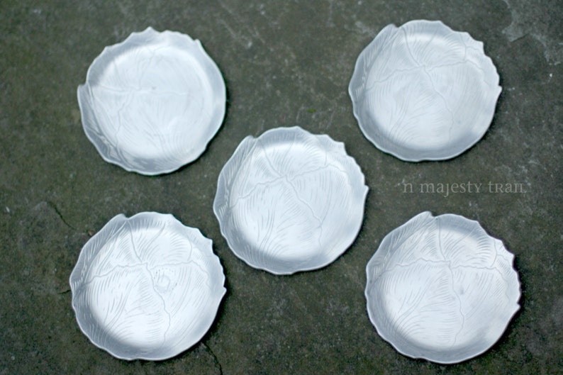 Qty 5 Round Aluminum Coasters. Vintage. Embossed Floral Etsy