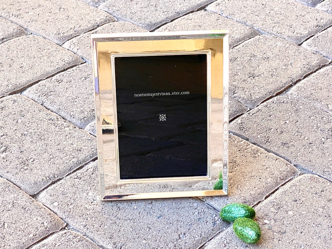 Silverplate i Do Picture Frame, Pottery Barn. Vintage. Holds 5x7 Photo