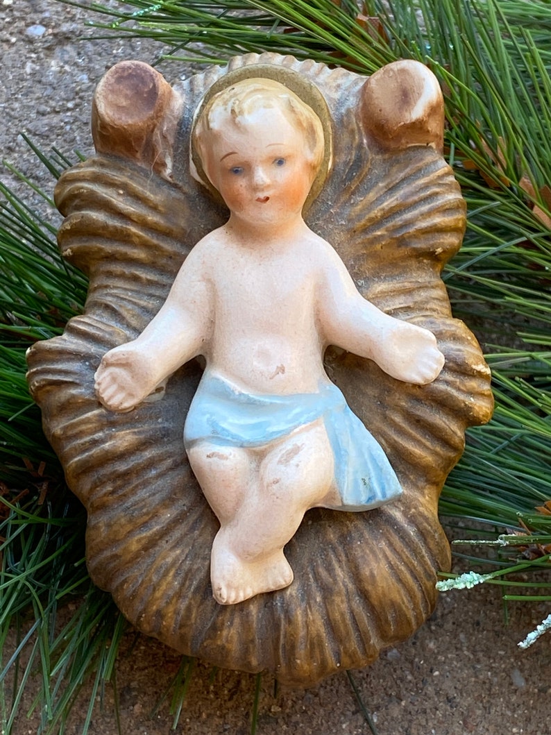Antique Nativity Baby Jesus Figurine. Vintage. Porcelain. Etsy
