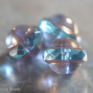Hortensia Saturno 10 cuentas de cristal checo premium - 8 x 10 mm