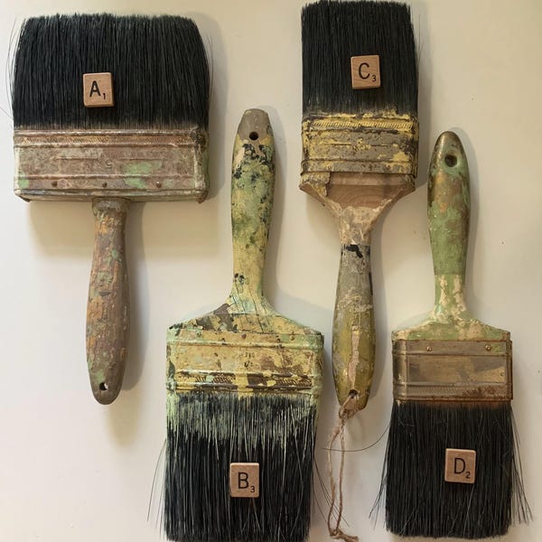 Vintage Paintbrushes Wallpaper Brushes for Decor or Photo Props Various sizes you pick