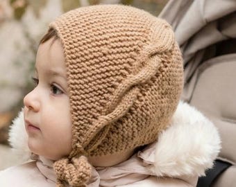 Bonnet de bébé, bonnet de bébé en tricot doux, bonnet de bébé en tricot, tailles à partir du nouveau-né