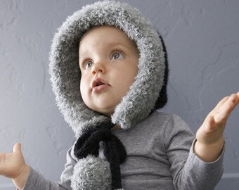 Baby Bonnet Hat, Soft Knit Baby Hat, Baby Knit hat, sizes from Newborn